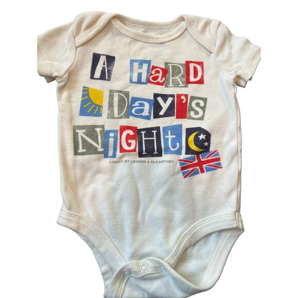 Baby Paul McCartney/ John Lennon bodysuit tee 0-3 months like new - Picture 3 of 6